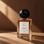 Scentience Espresso Extrait de Parfum 50ml bottle in warm brown studio light